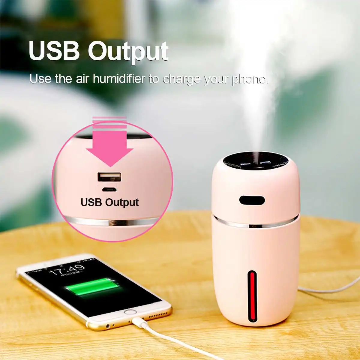 

Portable LED Air Humidifier Essential Oil Diffuser Mini USB Air Humidifier Purifier Car ultrasonic Aromatherapy Diffuser USB