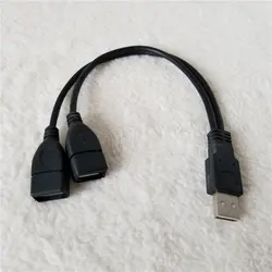 Usb type A Male to 2 USB A Female адаптер для передачи данных удлинитель зарядное устройство провод питания черный 39 см