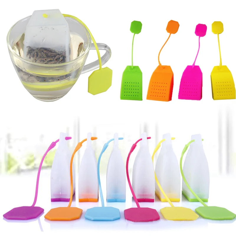 

Filters Scented Herbal Teaware Tea Infusers Food Grade Silicone Tea Bags Tea Strainers Home Kitchen Tools