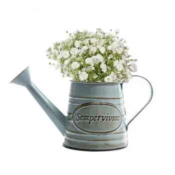 

Vintage Metal Iron Flower Garden Shabby Vase Pot Succulent Plants Bucket Planter Decor Flower Arrangement Flower Pot Living Room