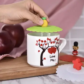 

Silicone Leakproof Cup Lids Heat Resistant Reusable Sealed Cover Kitchen Accessories Tea Cup Vasos De Plastico Suction Seal Cap4