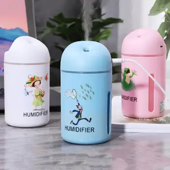 

1PC Lovely Humidifier Oil Diffuser For Home Car USB Fogger Mist Maker With LED Night Light Office Mist Maker