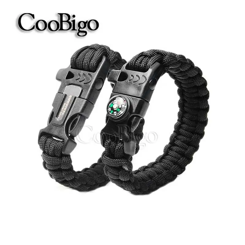 Скребок для браслета Paracord свисток с пряжкой в виде компаса парашютный шнур 550