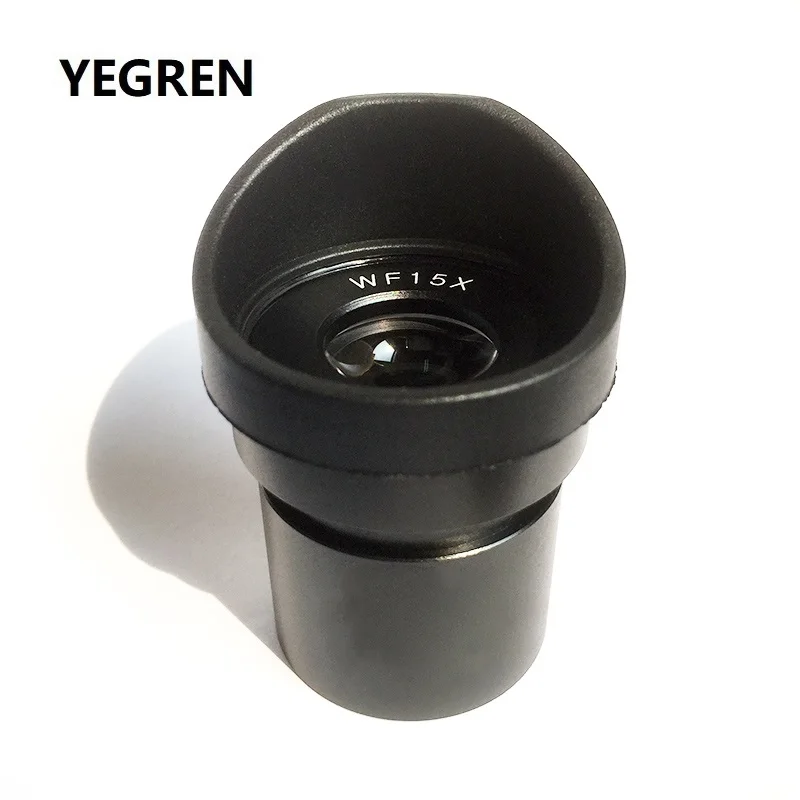 

Wide Field WF15X Eyepiece Optical Ocular Lens for Stereo Microscope Mounting Size 30 30.5 mm with Rubber Eye Cups Guards