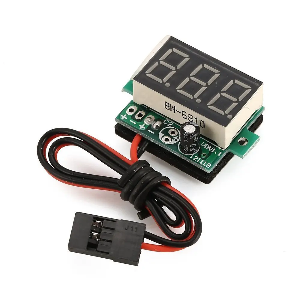 

Onboard Lithium Battery detection Meter Receiver 3.6V~30V Range Voltage Led Display for RC Models DIY Spare Parts