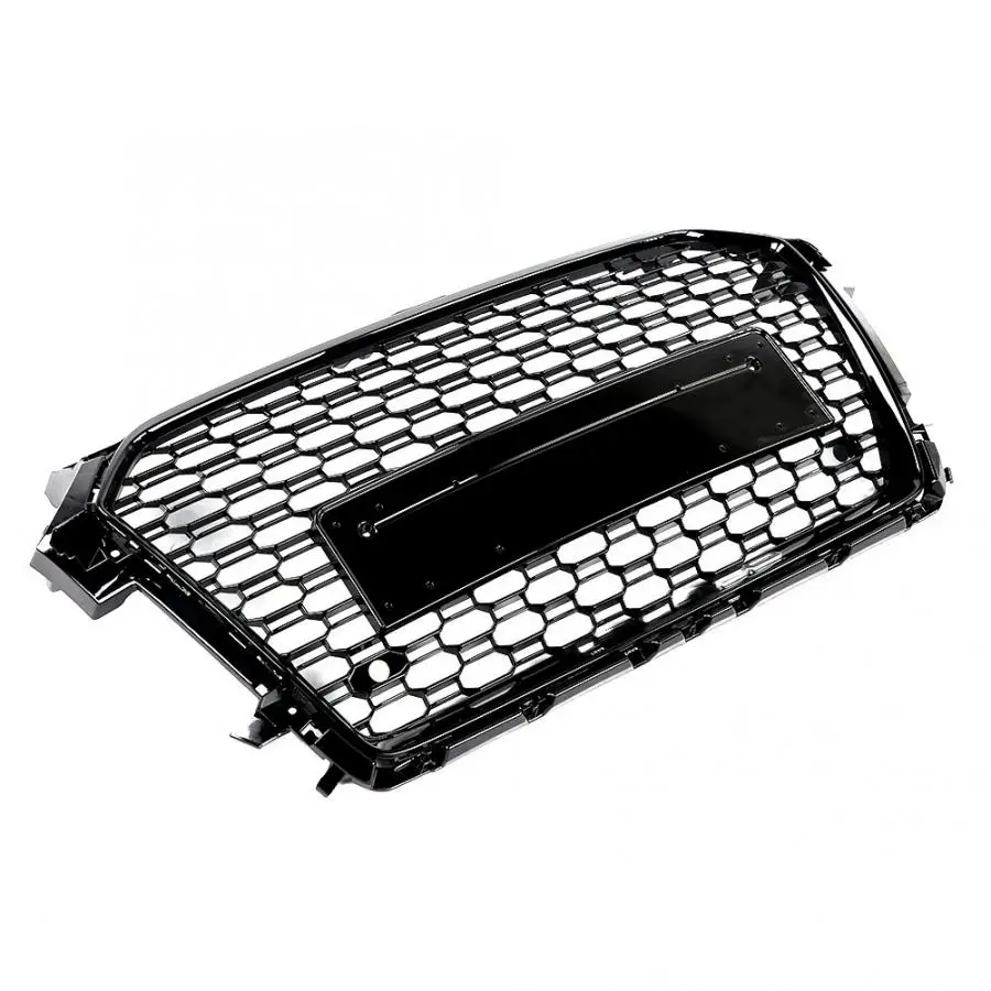 Сетчатая решетка черная Автомобильная ABS передний бампер решетка гриль универсальная для Audi RS1 Автомобильная сетка-занавес решетка