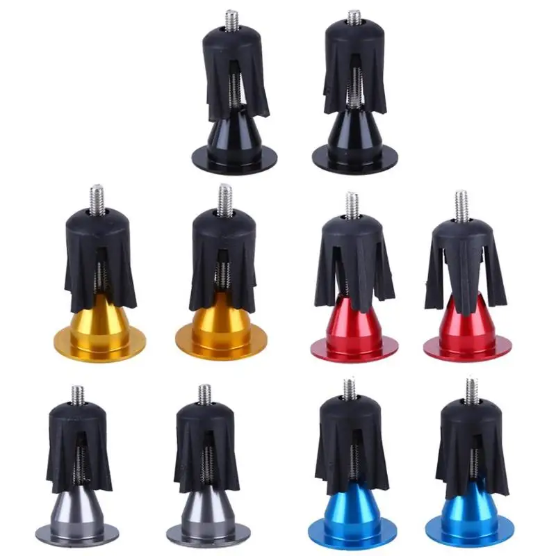 

1 Pair Bike Handlebar End Plugs MTB Road Bicycle Cycling Aluminum Handlebar Grips Handle Bar Cap Bicycle Parts 5 Colors