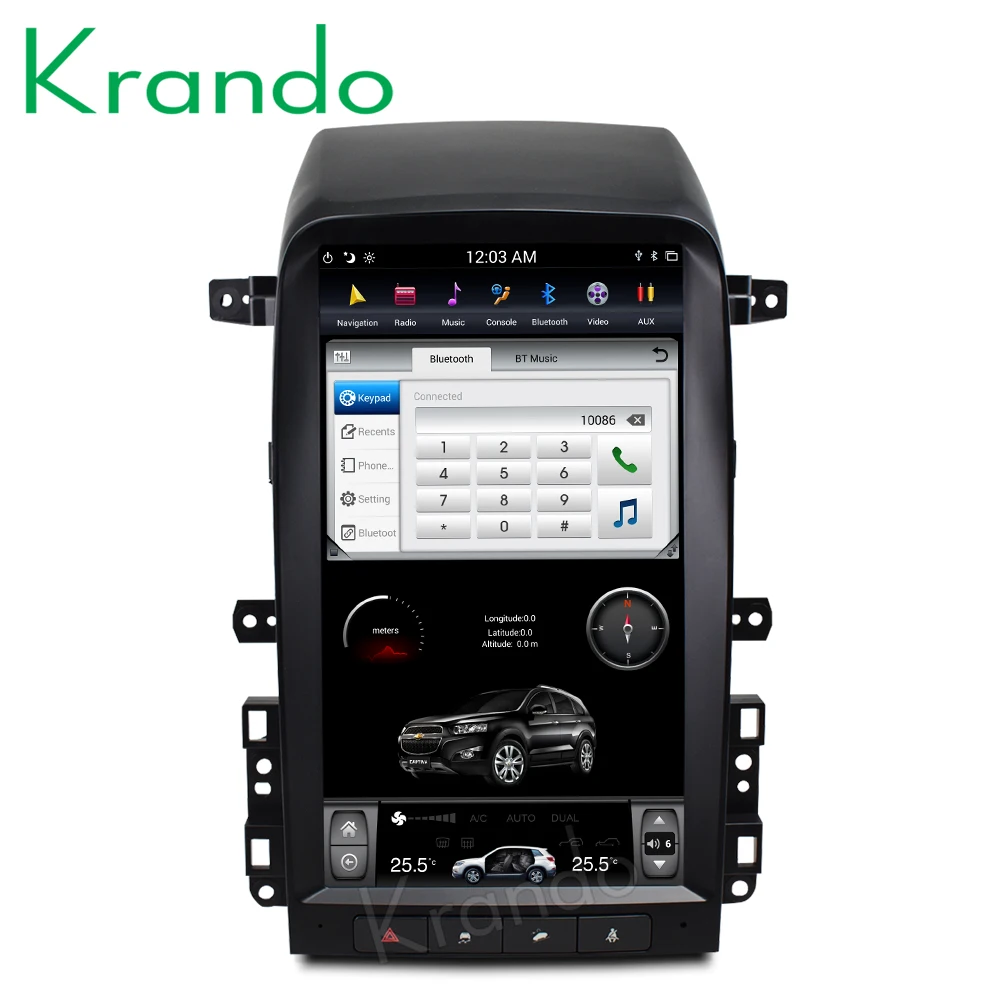 Krando Android 8,1 13," Tesla вертикальный экран автомобильный аудио плеер для Chevrolet Captiva 2005-2012 мультимедийная развлекательная система