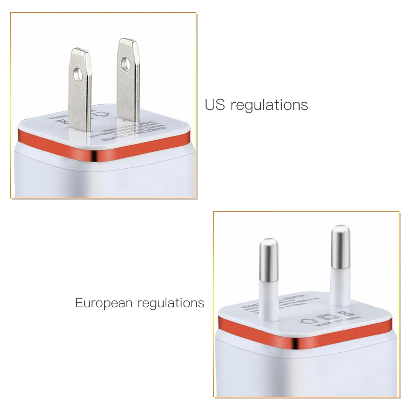 Универсальное 2 порта USB настенное зарядное устройство дорожный адаптер 5В 1А для
