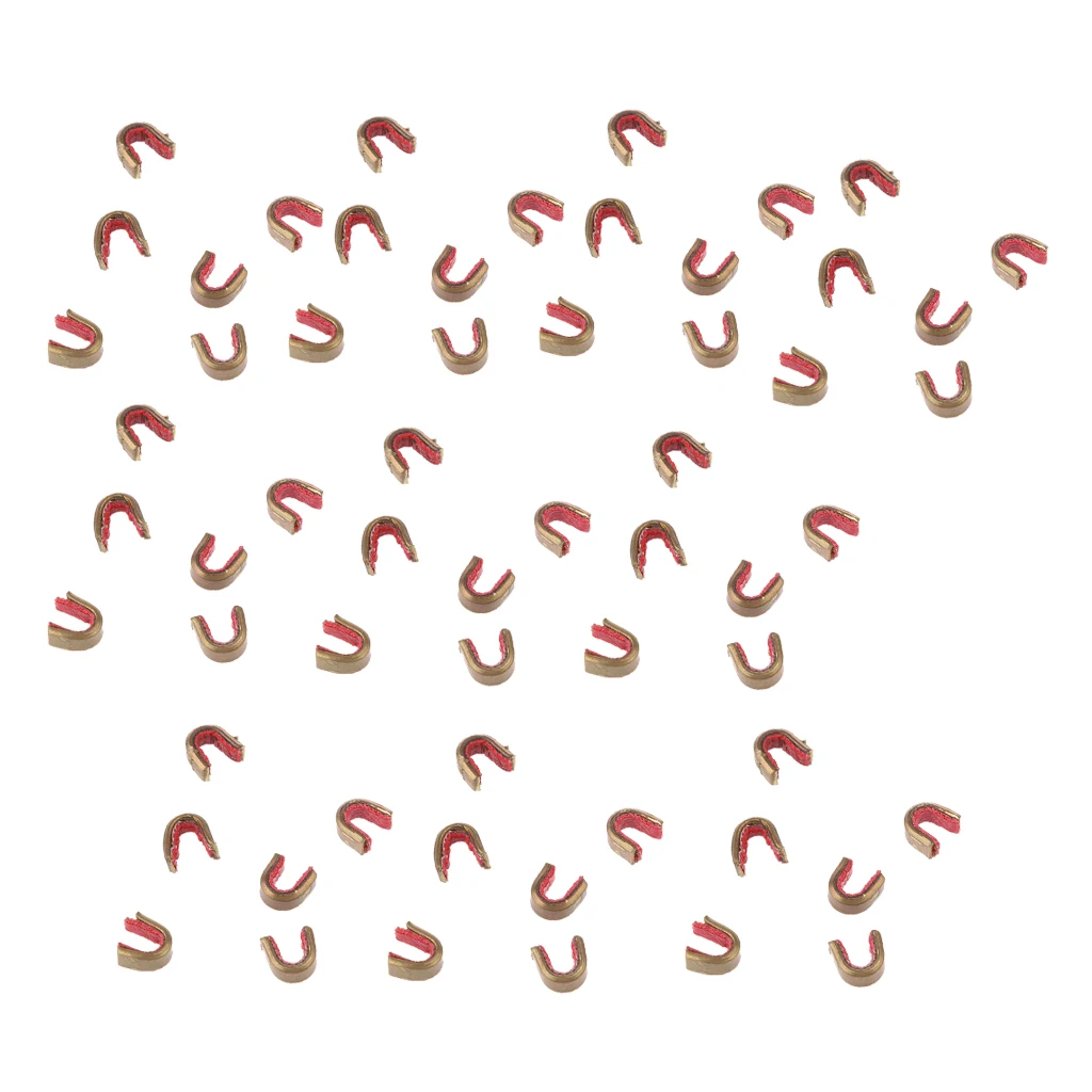 

60 Pieces Copper Bowstring Nocking Points Set Buckle Clips Archery Accessories