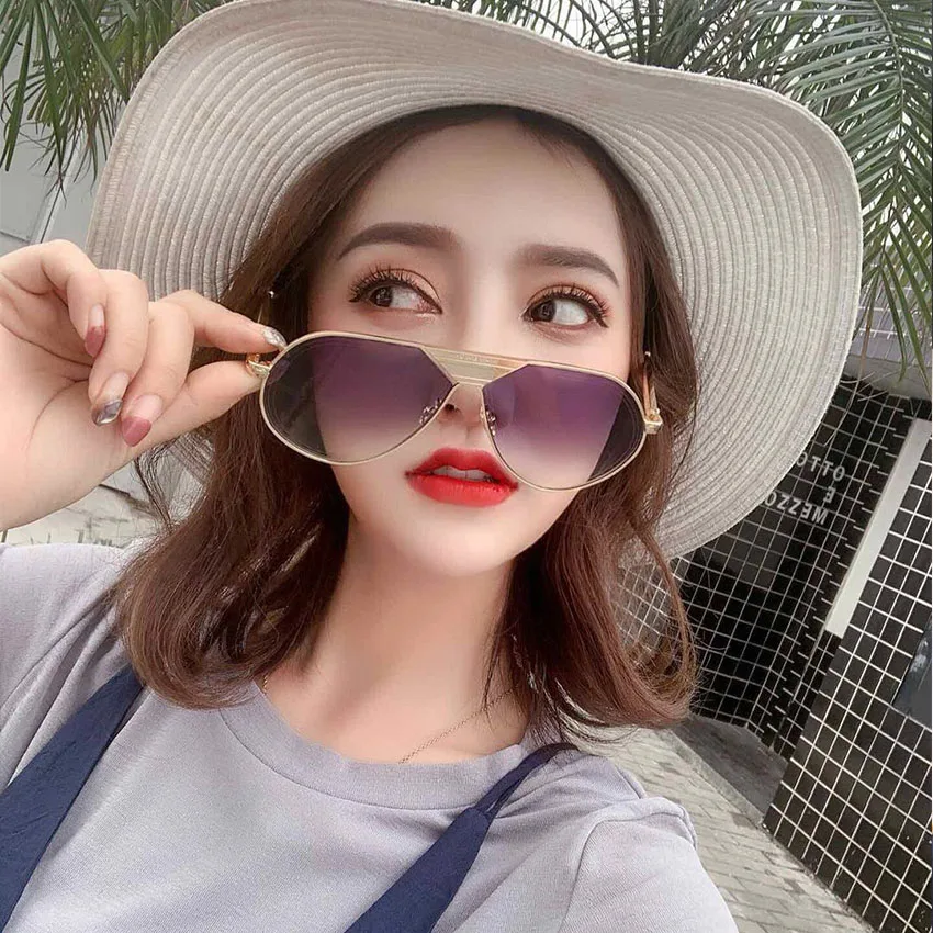 

Luxury Fashion New Pilot Sunglasses Women 2019 Alloy frame Vintage Sun Glasses female Outdoor Driving UV400 Gafas De Sol Mujer