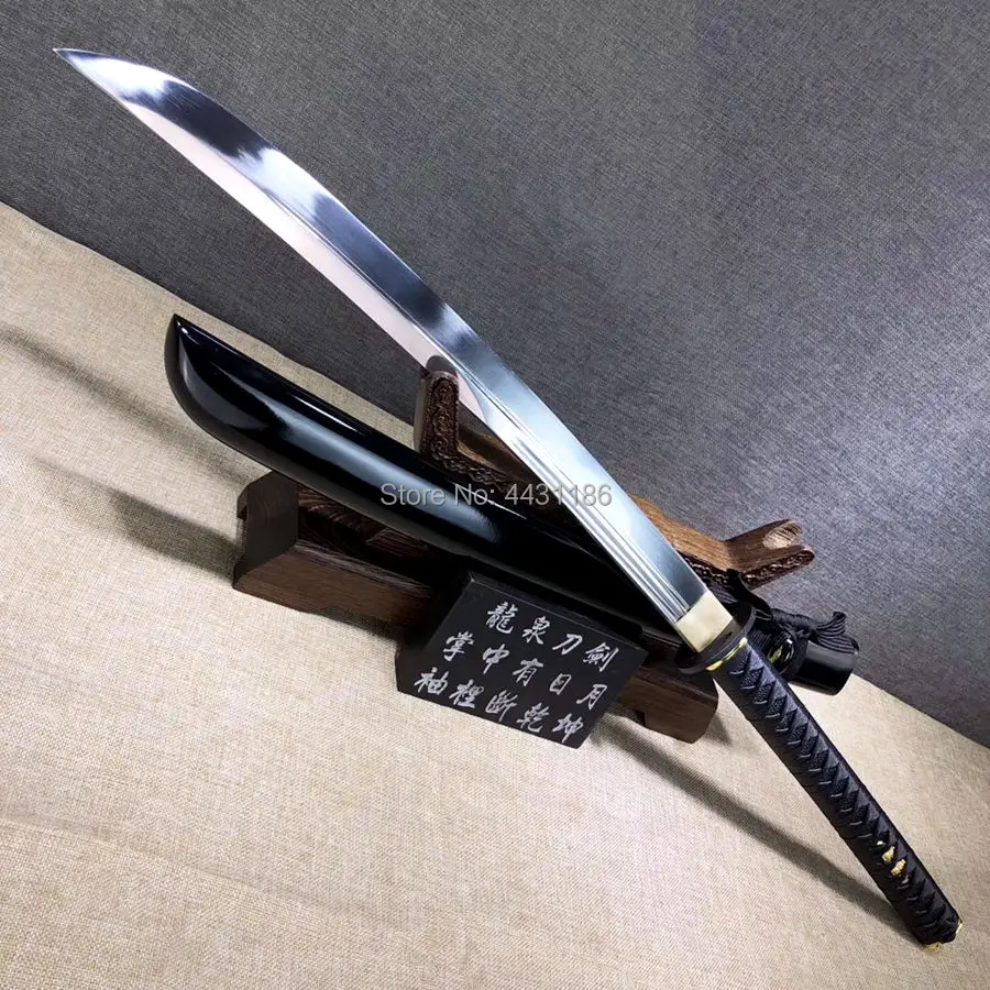 Ручная ковка t1095углеродистая сталь острый срез бамбуковый меч японский самурай катана ручной работы Азиатский боевой нож