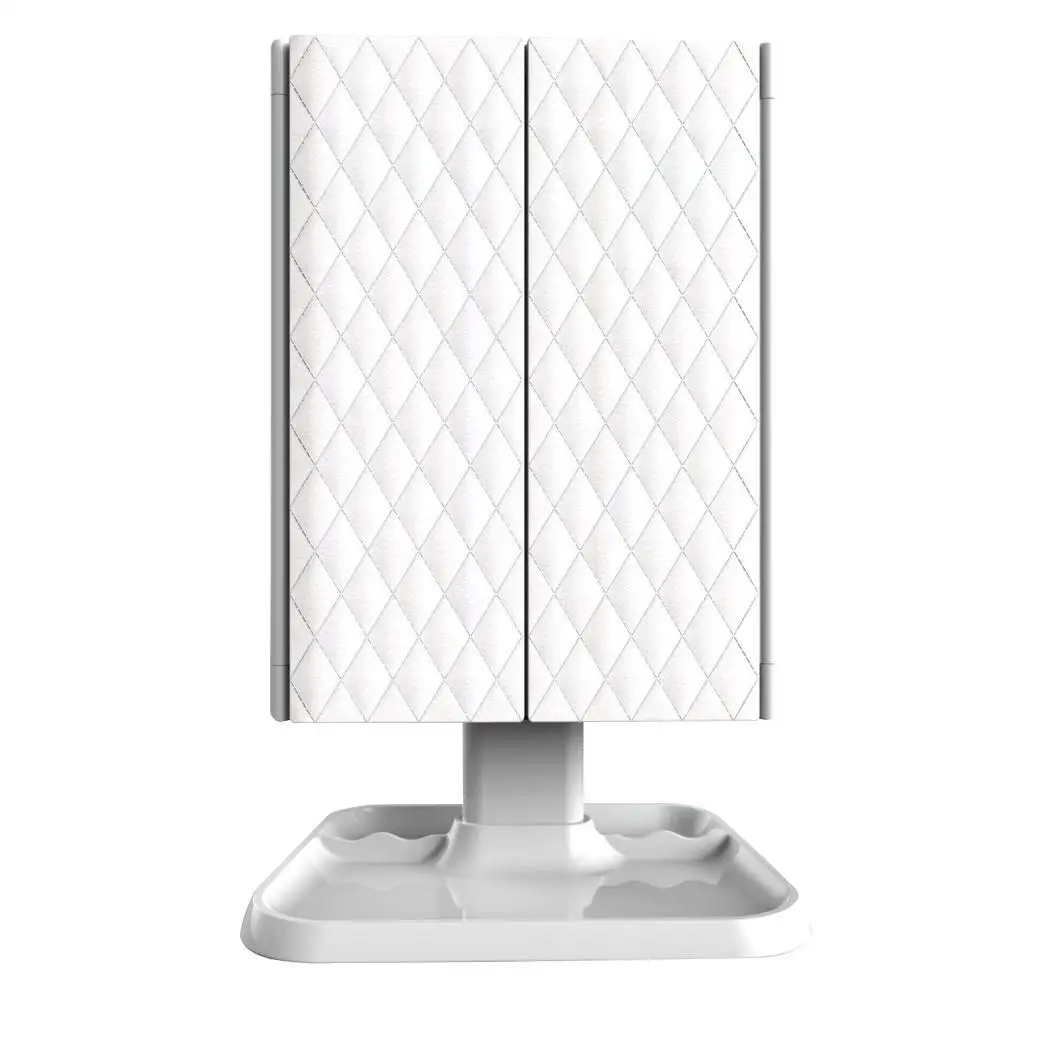 

72 Casual Lamp Desktop Sensor White Mirror LED Cosmetic Rectangle Touch LEDs Mirror Adjustable Foldable Makeup Unisex