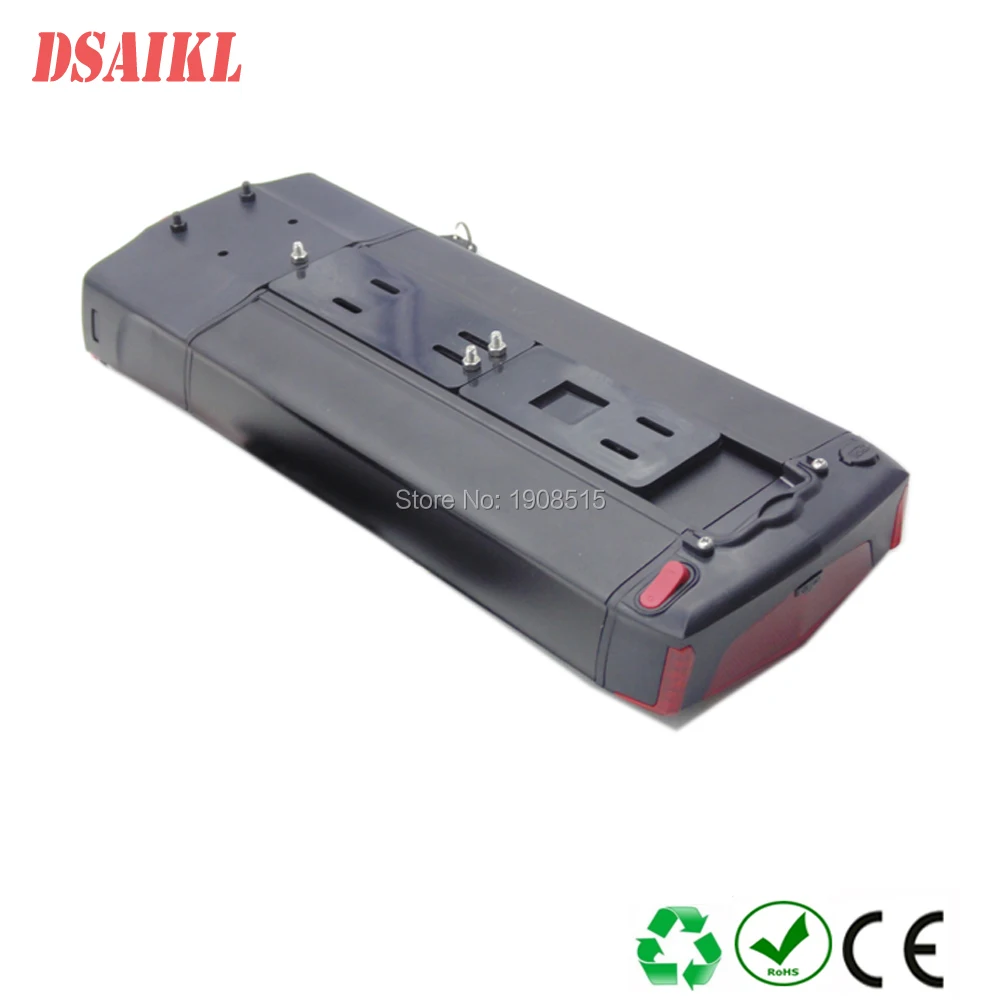 Discount Free shipping 250W 500W 750W 1000W 36V 48V 10.4Ah 11.6Ah 12Ah 14Ah 15Ah 16Ah 17.5Ah Rear rack ebike battery pack 1
