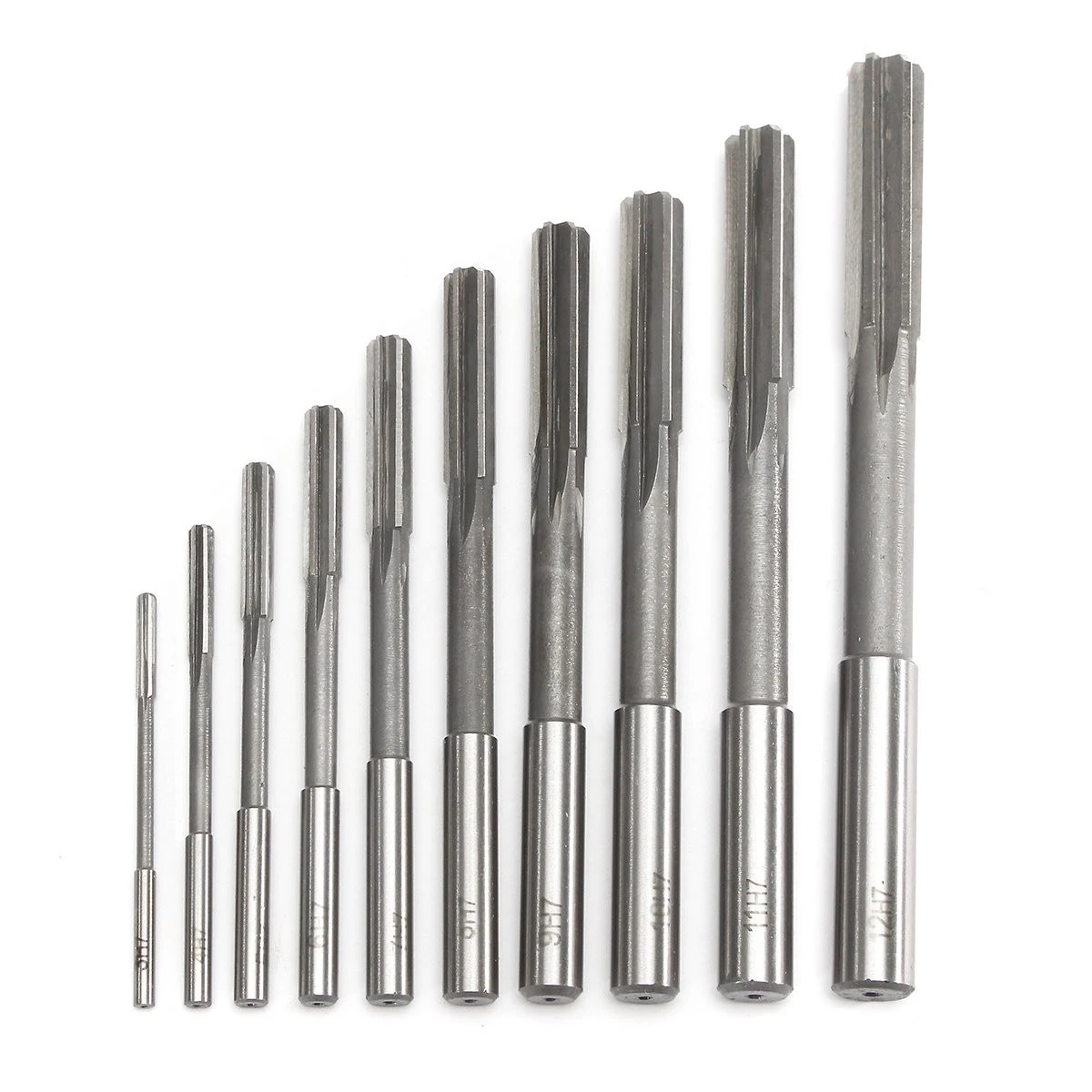 

HHO-10pcs HSS H7 Straight Shank Milling Reamers Set Precision Chucking Machine Cutter Tool 3/4/5/6/7/8/9/10/11/12 mm