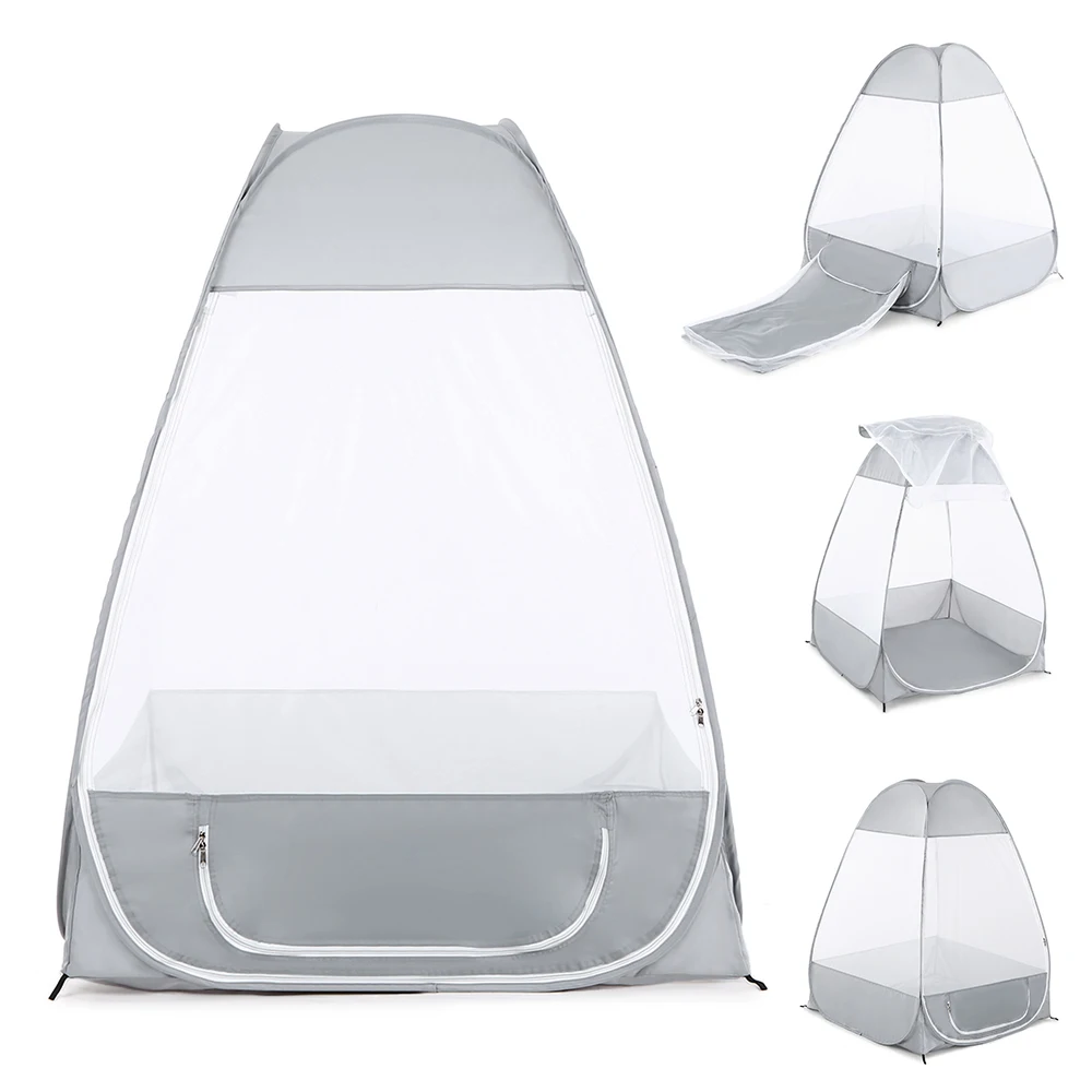 

Meditation Tent with Anti-mosquito Mesh Outdoor Mosquito Net Camping Tent Single Sit-in Free-standing Folding Shelter Cabana