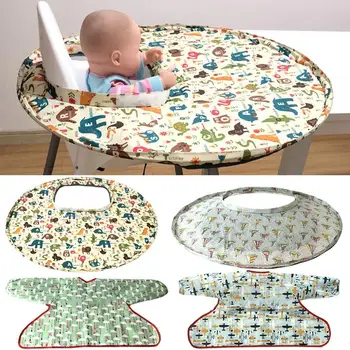

Foldable Kids Cover Solid Color Portable Eating Mats Dining Bib Tray Anti-food Drop Baby Bib For Children