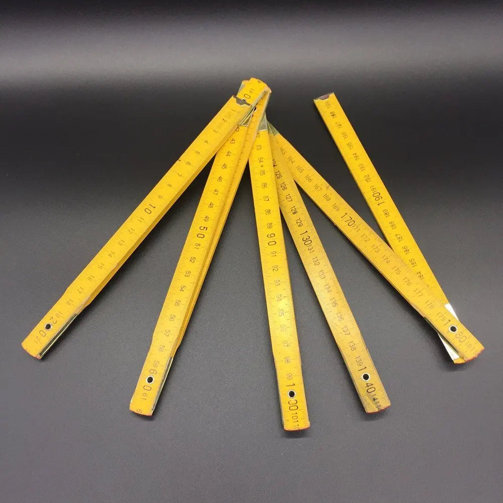 

AAAJ-DIY Measuring Folding Ruler Multifunctional Wooden Yard Stick Ruler Painting Drawing Measuring Instrument Model Template