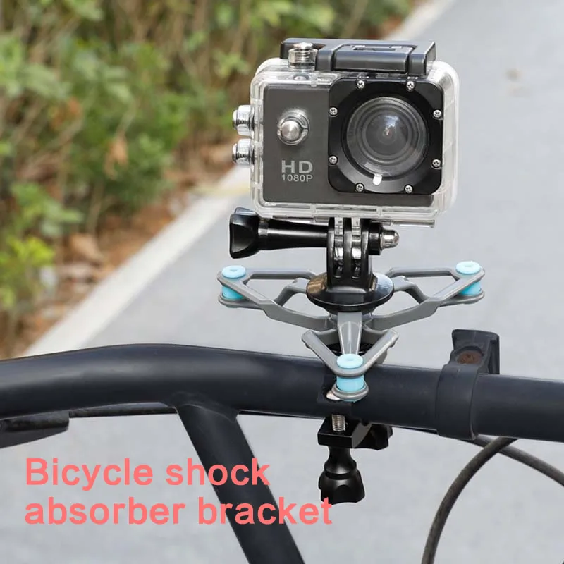 

Bicycle shock absorber bracket Camera Fiets Mount Bike Bracket Houder Ondersteuning voor GoPro Hero Skeleton Frame Stand Clip