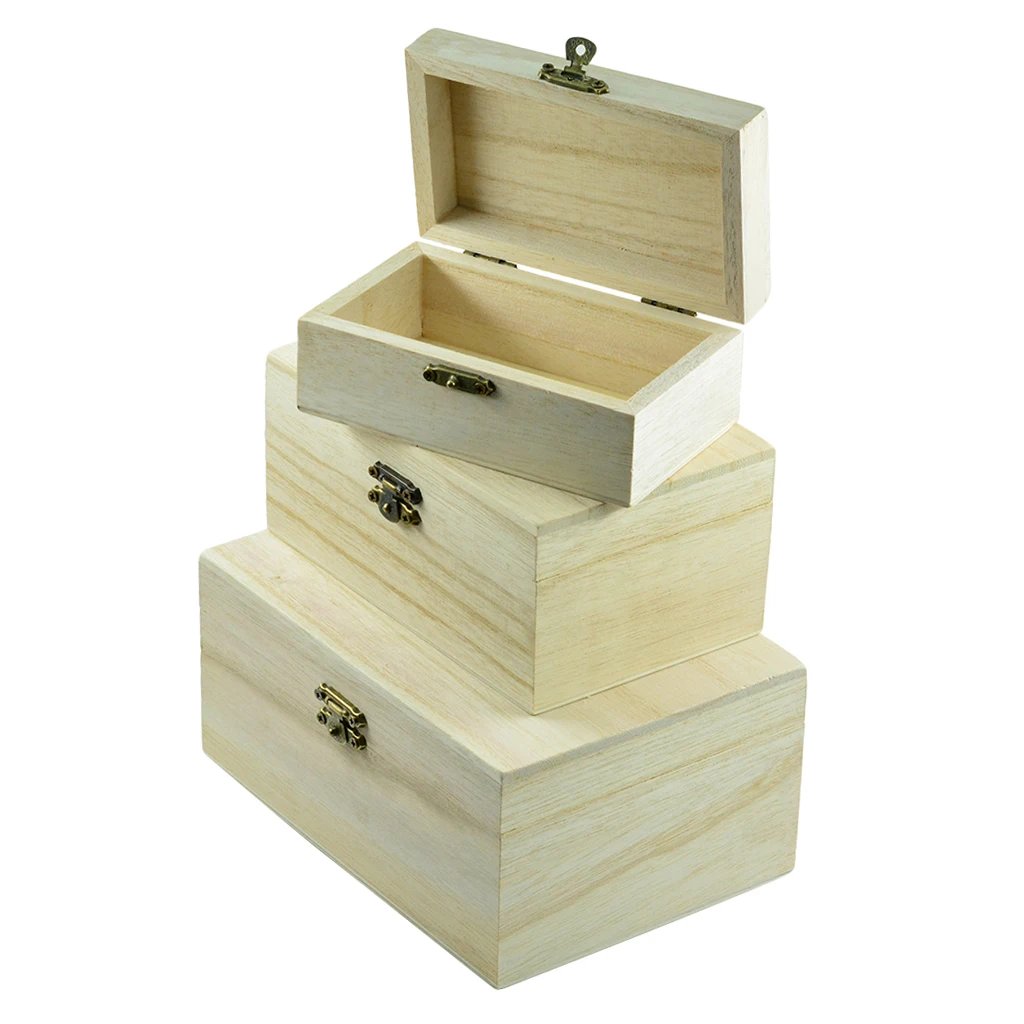 Обычная недостроенный деревянный ящик для хранения ювелирных изделий, со стразами, ручная работа гаджет для декорирования красками декупаж s 3x125/150/175 мм