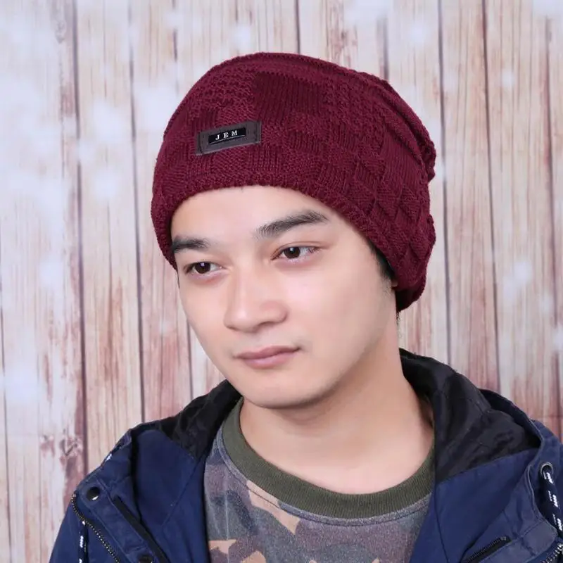 

Winter Warm Knitted Wool Cap Beanies Unisex Casual Hats Hip-Hop Turban Hat Solid Men Women Casual Wool Hat 2019 Hot Selling