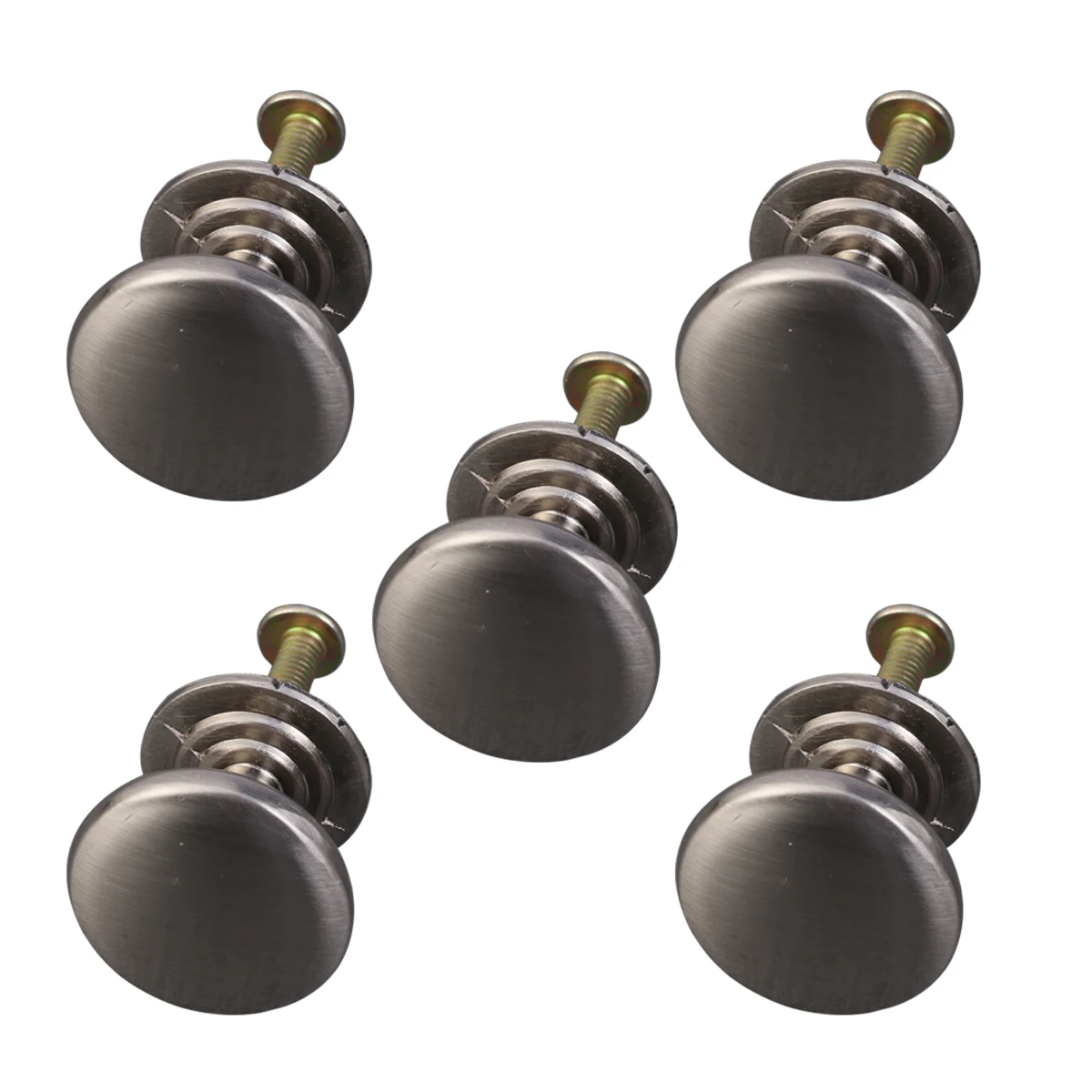 

5pcs Durable Multi-functional Practical Aluminium Alloy Knobs Modern Minimalist Handles Round Solid Single Hole Knobs