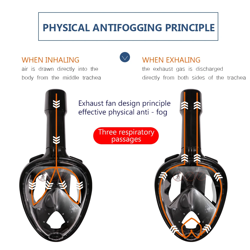 Agua buceo máscara aletas adultos snorkel buceo equipo de natación con aletas Flipper máscara de buceo máscara de cara completa para buceo. - 3