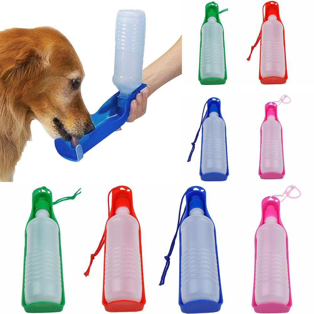 

New Pet Folding Drinker 500ML/250ML pet dog cat outdoor portable drinking bottle bowl pet travel drinker