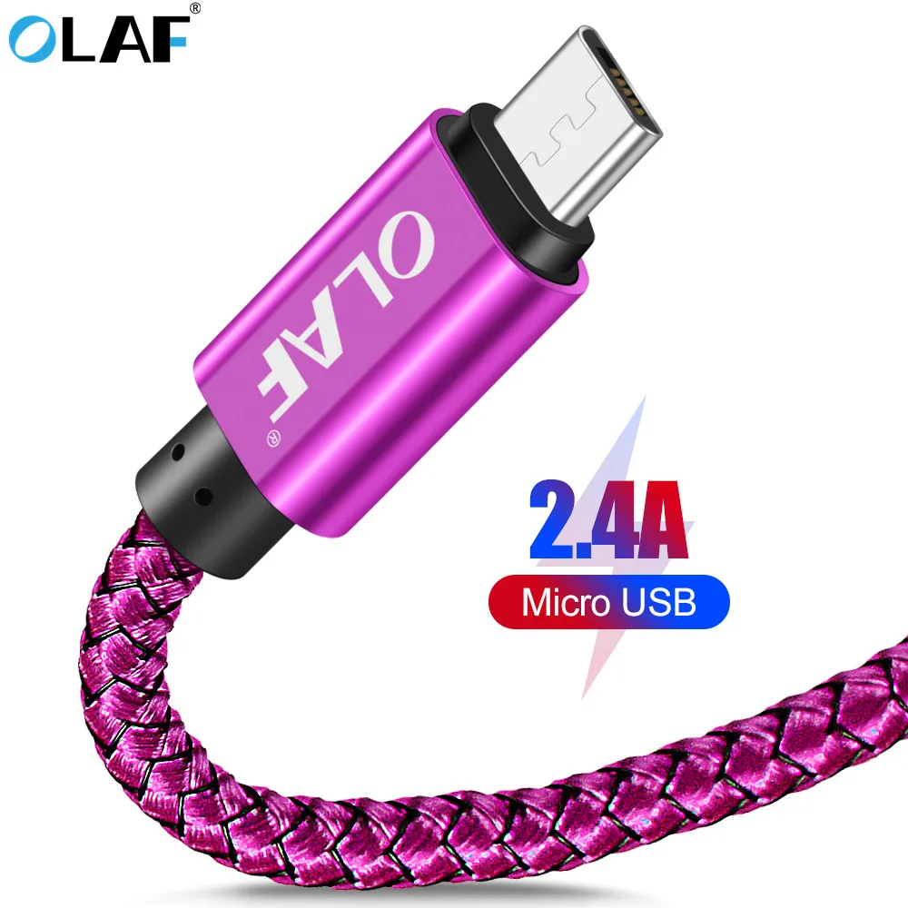 1 m/2 m المصغّر USB كابل 2A سريع شحن النايلون USB مزامنة بيانات الهاتف المحمول الروبوت محول كابل الشاحن ل سامسونج سوني HTC LG