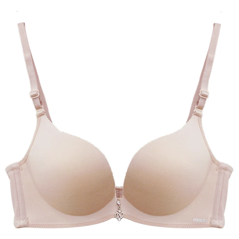 

Paerlan Seamless Wireless Bra Push Up Solid Color Seamless A Piece Of Solid Women'S Underwear Wire Free 3/4 Cup