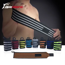 2шт нейлоновая перчатка для пауэрлифтинга тренировка Тяжелая атлетика поддержка запястья Кроссфит Теннисный напульсник фиксатор ремни защита обертывания