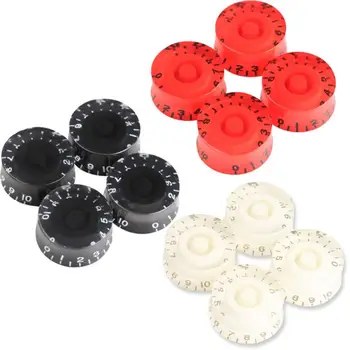 

4Pcs Speed Knobs Volume Tone Control for LP Electric Guitar Bass 4 Colors Knobs For Guitar Bass Red Black 25 x 12mm Guitar Part