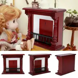 Дети девушки красный деревянный кукольный домик Миниатюрные аксессуары для мебели 1:12 для куклы украшения игрушки Детский подарок на день