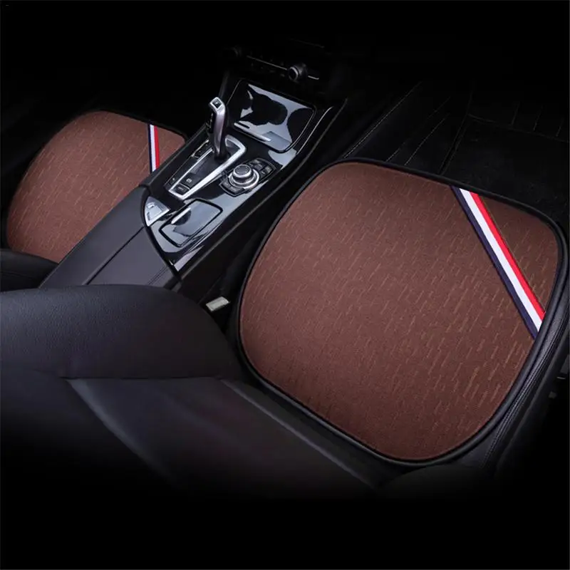 

3PCS/Set Breathable Car Seat Cushion Cotton And Linen Small Square Pad Four Seasons Available Car Accessories Car Decoration
