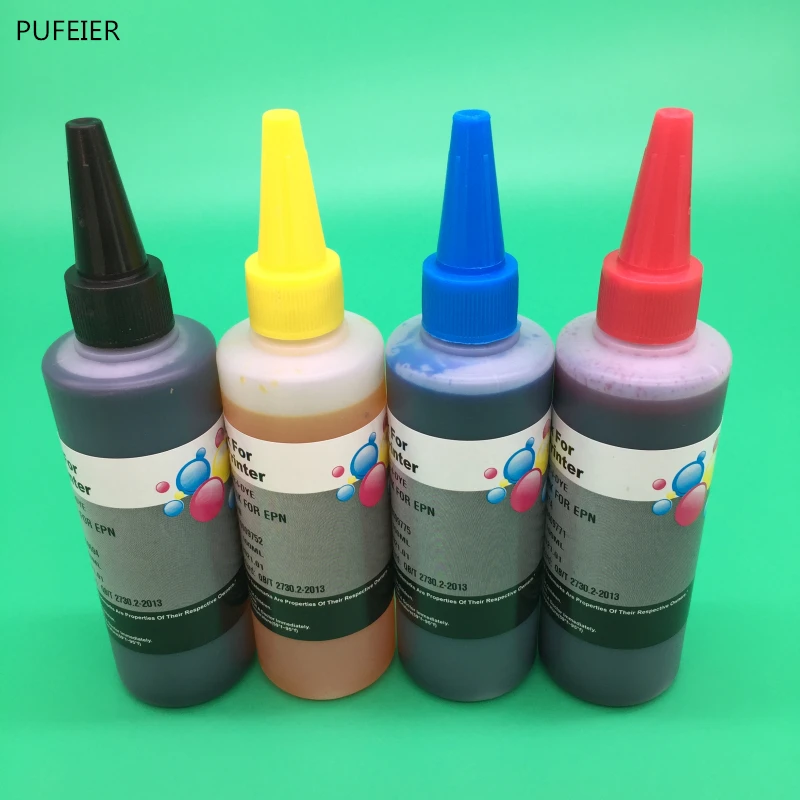 

400ML T702XL1-T702XL4 T3541-T3454 Water Dye Based Ink For Epson WorkForce Pro WF-3720 BK C M Y Inkjet Printer