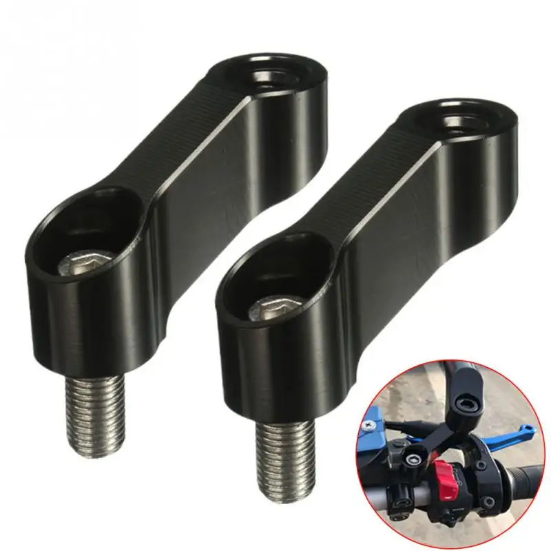 

1 Pair Motorcycle Mirror Extender Adapters CNC Aluminum Riser Motorcycle Supplies Handle Bar Rear View Base Mirrors