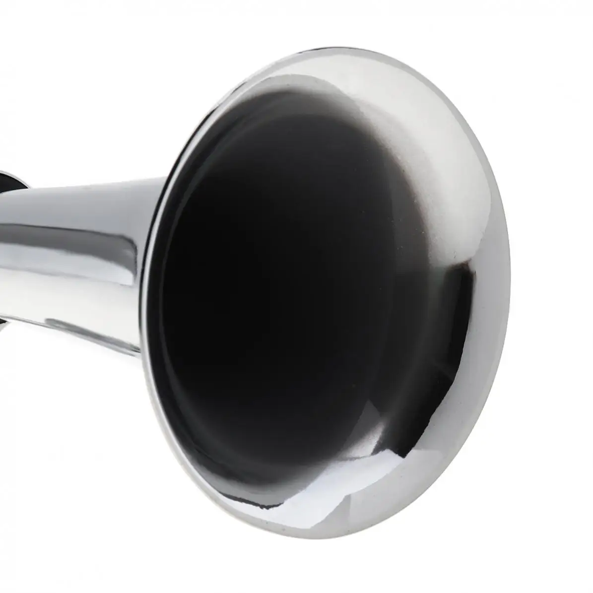 17Inch Chrome Plated ZINC 12V / 24V 150dB Super Loud Single Trumpet Car Air Operated Horn for Automobiles Truck Boat Trai
