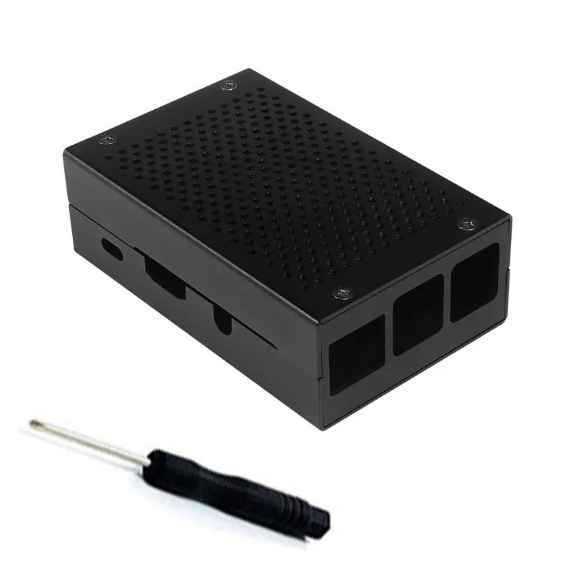 Алюминиевый Чехол для Raspberry Pi 4 3 металлический чехол + винты Корпус радиатора