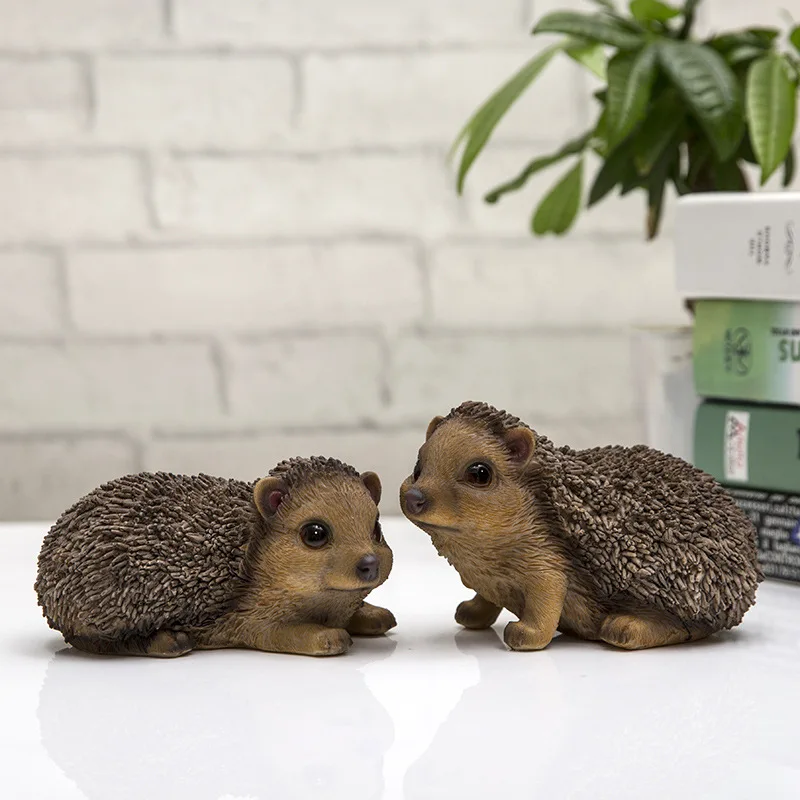 

600g Resin Hedgehog Figurine Cartoon Animal Home Decoration Accessories