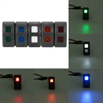 

Universal 12V 7 Pins LED Light DPDT ON-OFF-ON Momentary Rocker Switch Car RV Boat