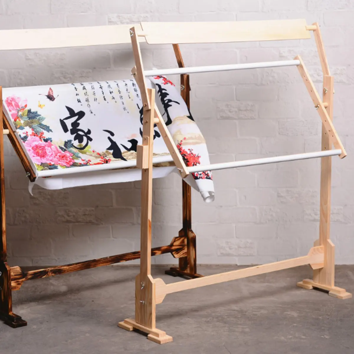 

S/M/L Adjustment Solid Wooden Frames Tabletop Cross Stitch Frame Embroidery Floor Stand for Needlework Sewing Handmade Tools