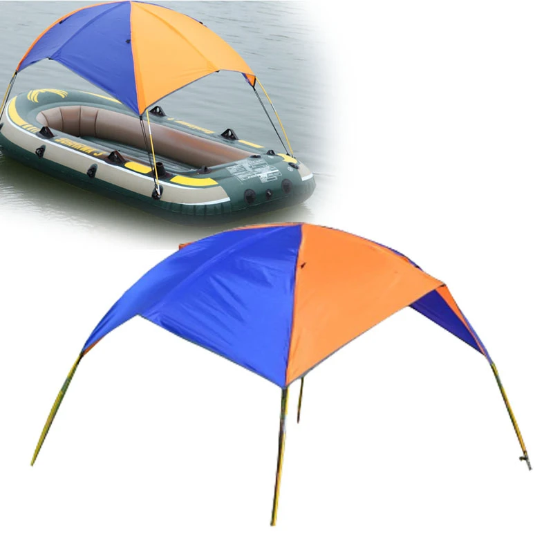 

2-3 Person Inflatable PVC Boat Sun Shelter Awning Sun Shade Rain Cover Fishing Tent for Rowing Boat Accessories Kayak Canoe Kit