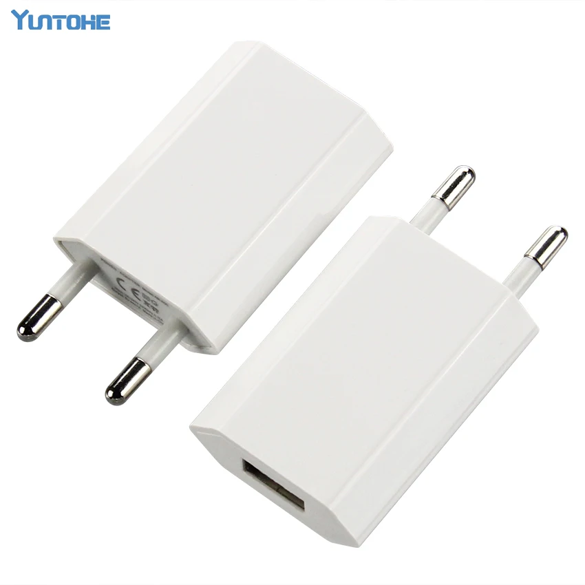 

100pcs/lot EU Wall Charger USB Plug 5V 1A AC White Micro USB Power Adapter For Iphone X 8 7 5 6 Onplus Xiaomi Samsung HTC LG