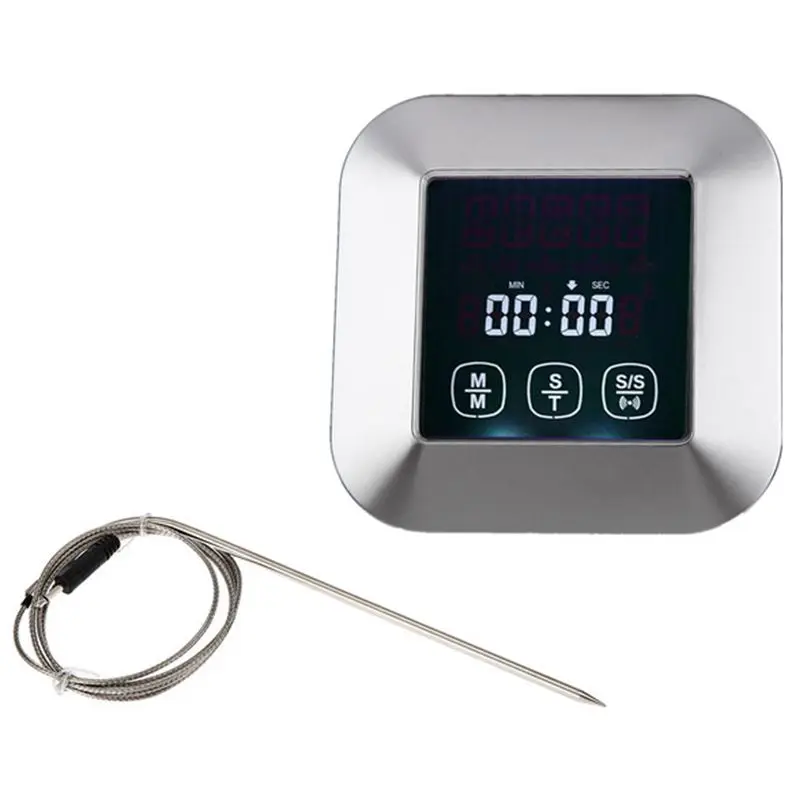 

New-Ts - 82 Digital Meat Thermometer With 1 Stainless Steel Temperature Probes For Kitchen Cooking 1 Stainless Probe And Tempe