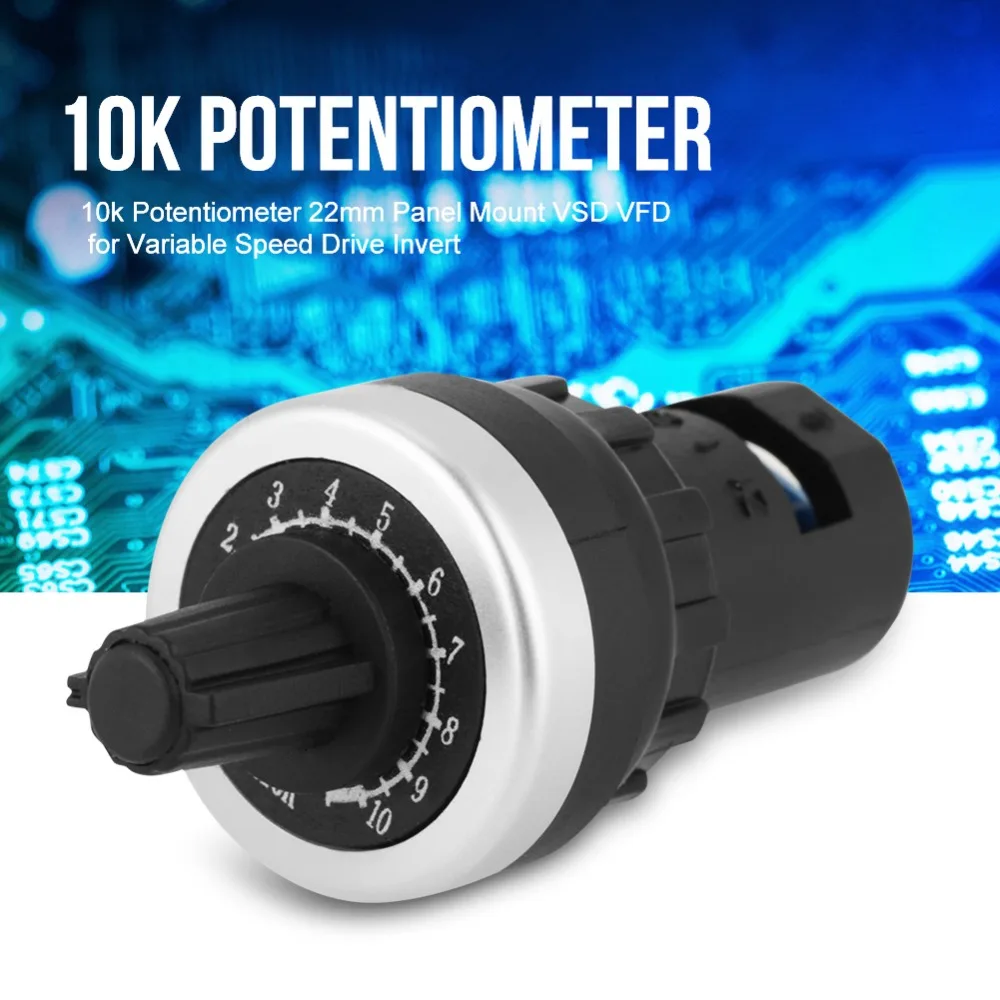 LA42DWQ 10k D Тип панельный потенциометр крепление VSD VFD для переменной скорости