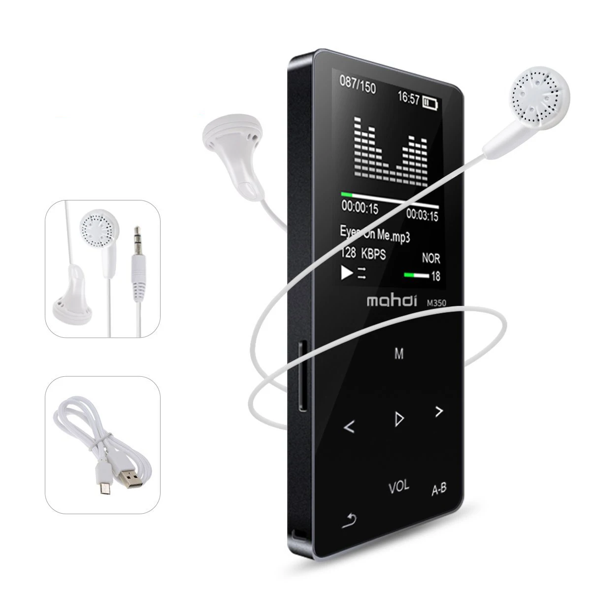 MP3 Music Player 8GB Portable Audio with Photo Viewer Build-in Speaker Headphone(Expandable Up to 128GB) | Электроника