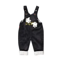 Детские комбинезоны унисекс на возраст от 1 до 3 лет милый вельветовый комбинезон с накладными карманами для девочек и мальчиков, брюки на подтяжках штаны для малышей одежда для малышей