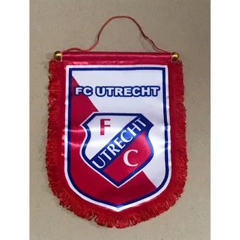 

Netherlands FC Utrecht 30cm*20cm Size Double Sides Christmas Decorations for Home Hanging Flag Banner Gifts