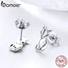 [Coupon $15 OFF $3] BAMOER Hot Sale Genuine 925 Sterling Silver Fashion Folding Fox Animal Stud Earrings Jewelry SCE526 ► Photo 3/5