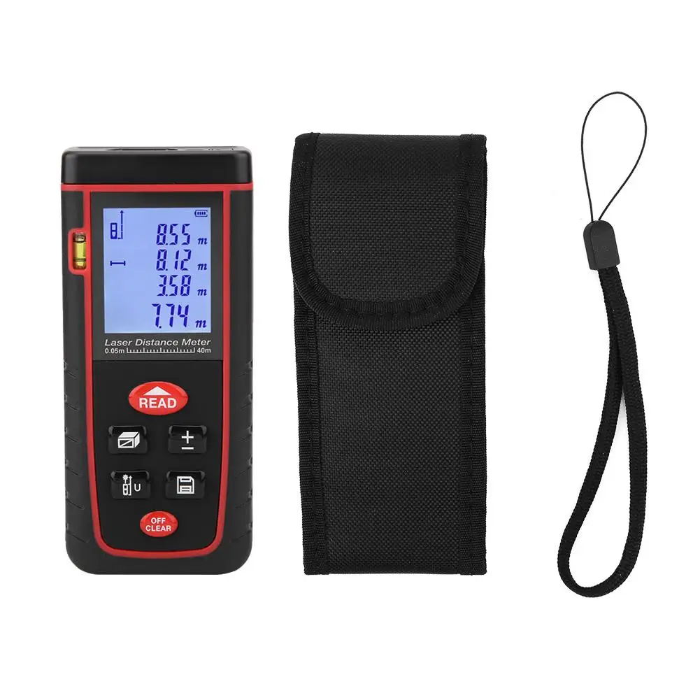 Laser Range Finder LCD Display rz-s 40M Laser Distance Meter Measurer Distance Measuring Tool Range Finder